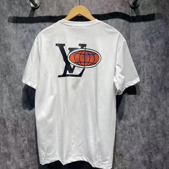 Louis Vuitton White and Brown World Map T-Shirt - Picture 7 of 7